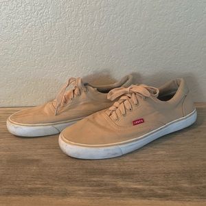 Levi’s Men’s Canvas Boat Shoes Tan 10